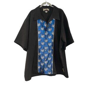 VINTAGE Casino Wear Men’s 3X Shirt Blue Black Cadillac Button USA